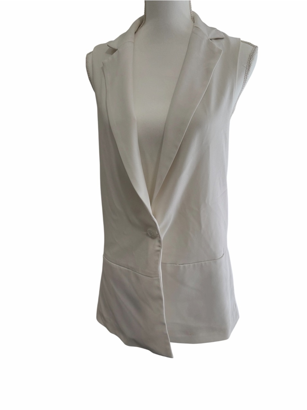 Guess Lightweight Cream Blazer Vest